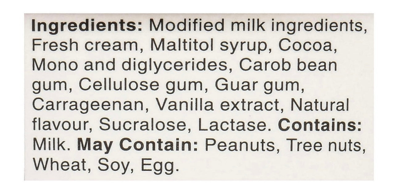 Dutch Chocolate Ice Cream-Lactose free, No Sugar Added